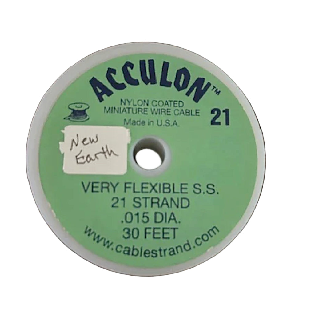 A spool of Acculon bright 21 strand beading wire
