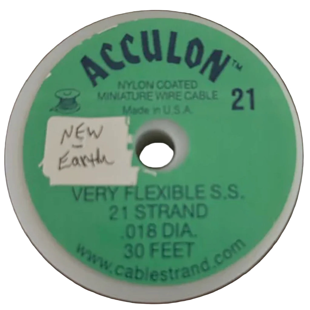 A spool of Acculon bright 21 strand beading wire