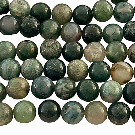 Moss Agate Round Beads - new earth gifts and beads