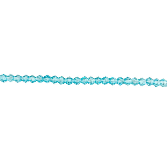 Crystal Aquamarine Blue Faceted Bicone Beads - New Earth Gifts and Beads