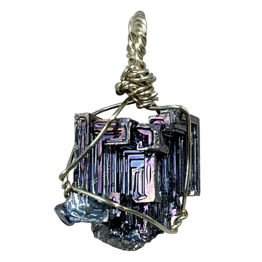 Bismuth Pendant Unique Shape and Color -New Earth Gifts