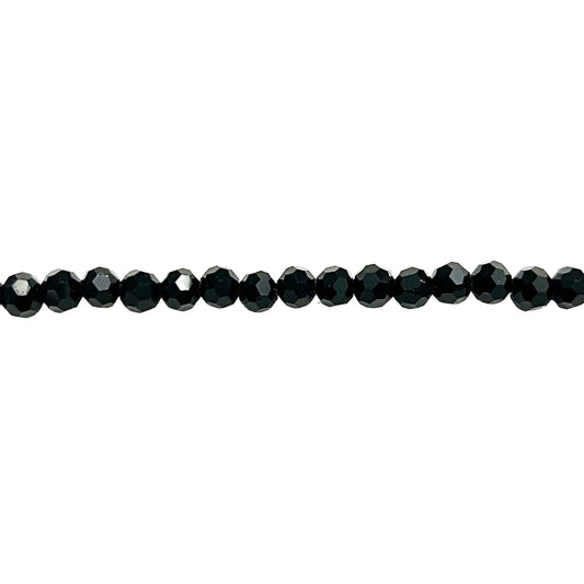 Crystal Black Faceted Round Beads - New Earth Gifts and Beads