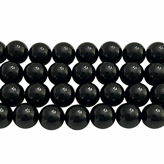 Black Tourmaline Round Beads-new earth gifts and beads