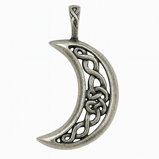 Celtic Crescent Pewter Pendant | New Earth Gifts and Beads