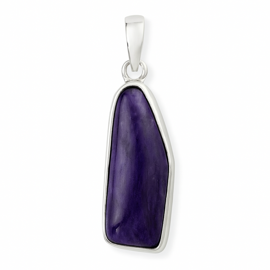 Charoite Free Form Sterling Pendant - New Earth Gifts
