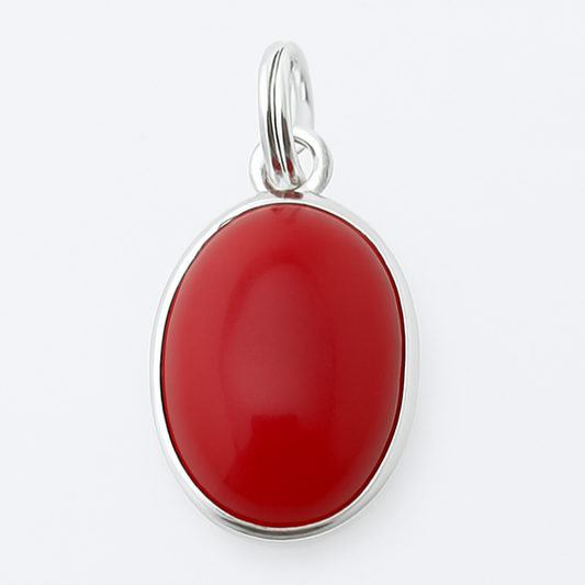 Sterling Red Coral Pendant - New Earth Gifts and Beads