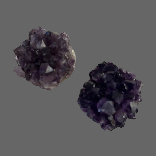 Set of 2 amethyst flowers - New Earth Gifts and Beads