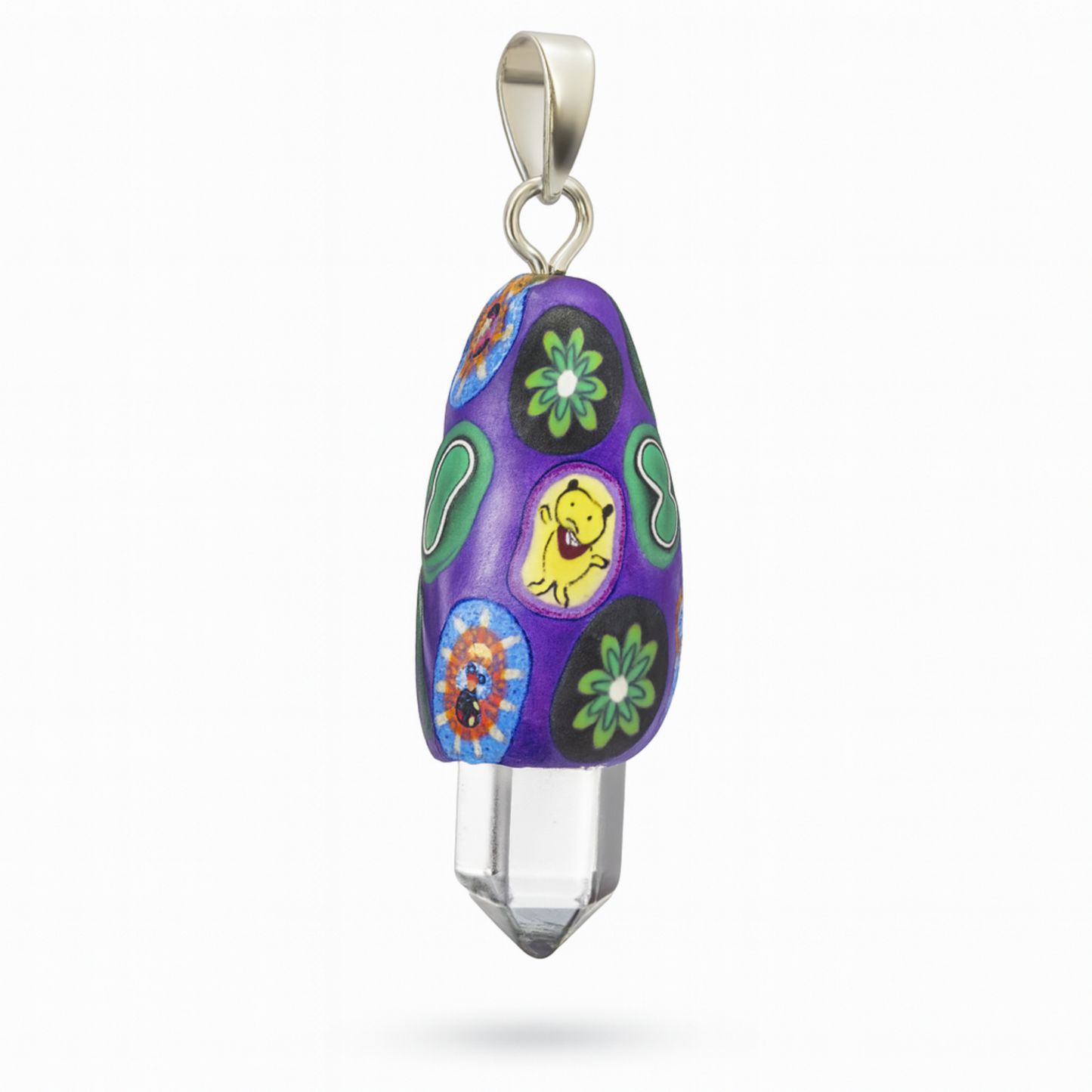 Fimo Clay Pendant with Quartz Point | New Earth Gifts