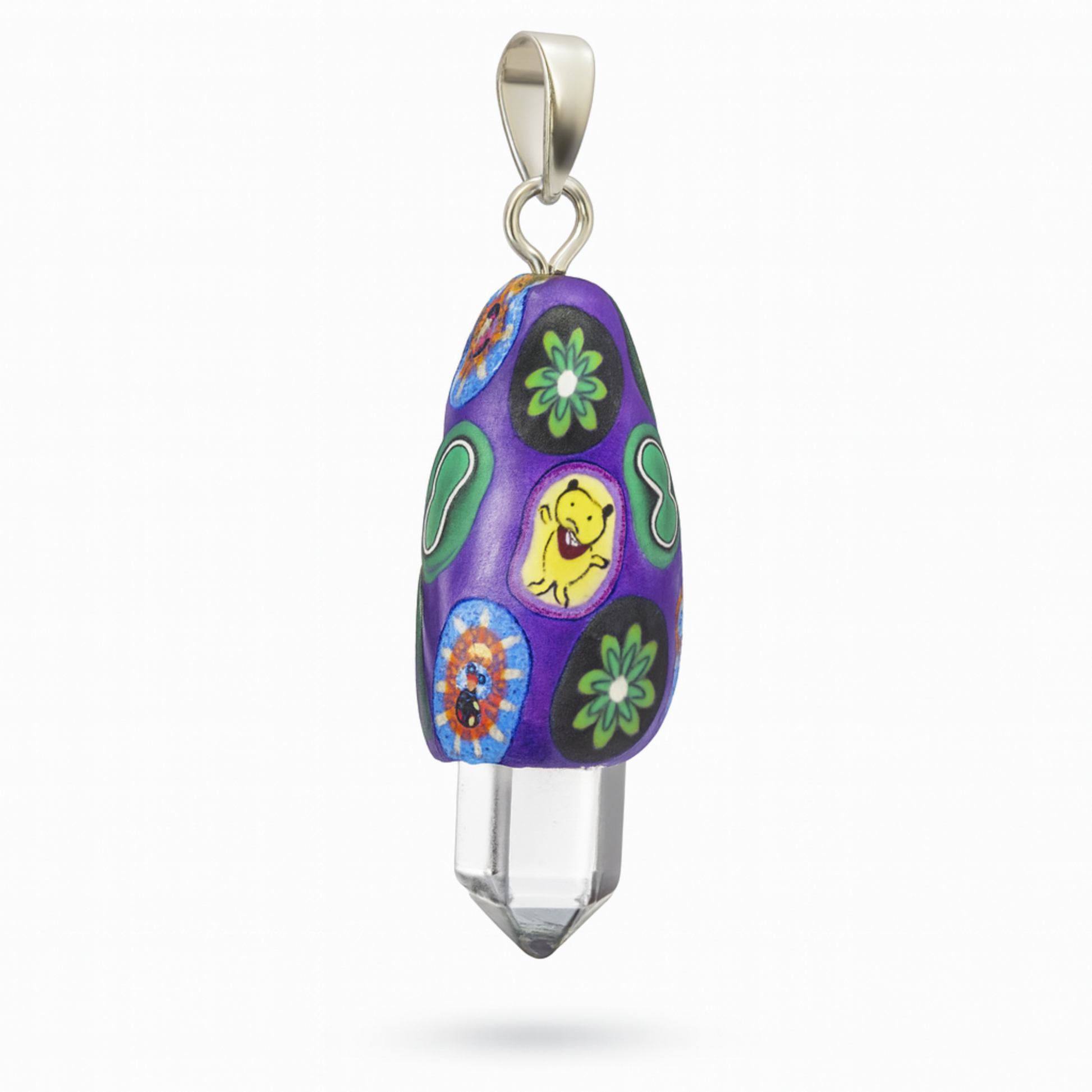 Fimo Clay Pendant with Quartz Point | New Earth Gifts