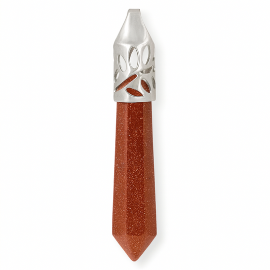 Goldstone Six-Sided Point Pendant - New Earth Gifts