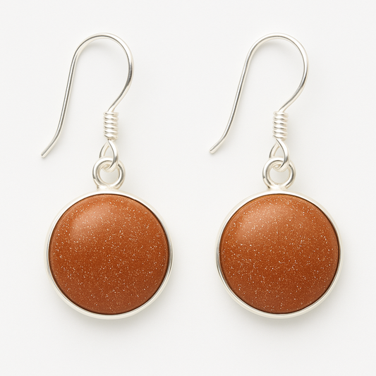 Sterling Goldstone Dangle Earrings - New Earth Gifts