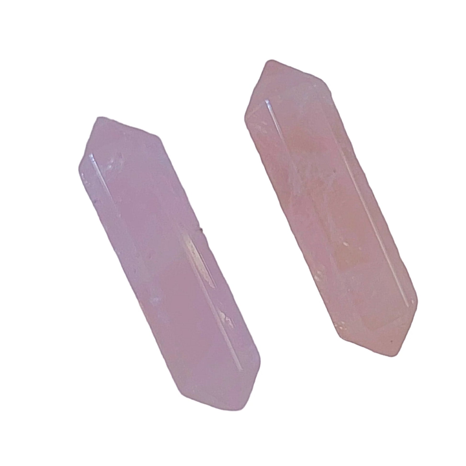 Rose Quartz Double Terminated Points Set of 2 - New Earth Gifts and Beads