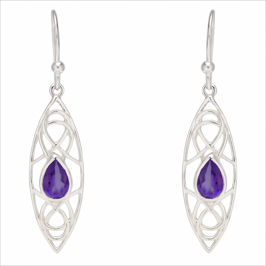 Iolite Faceted Sterling Abstract Style Earrings - New Earth Gifts