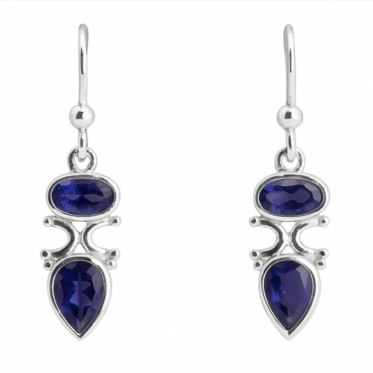 Iolite earrings - New Earth Gifts