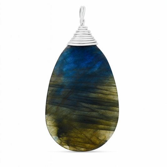 Labradorite Free Form Slice Pendant  - New Earth Gifts and Beads