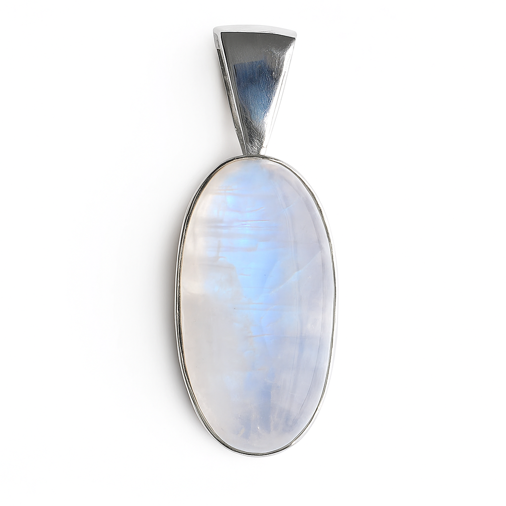 Rainbow Moonstone Oval Pendants 40mm - New Earth Gifts
