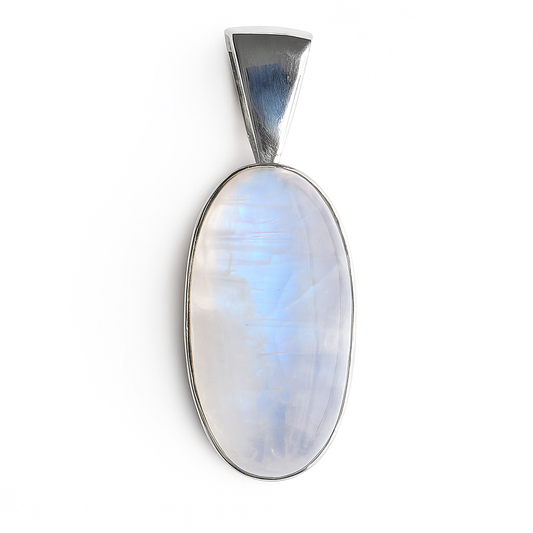 Rainbow Moonstone Oval Pendants 40mm - New Earth Gifts