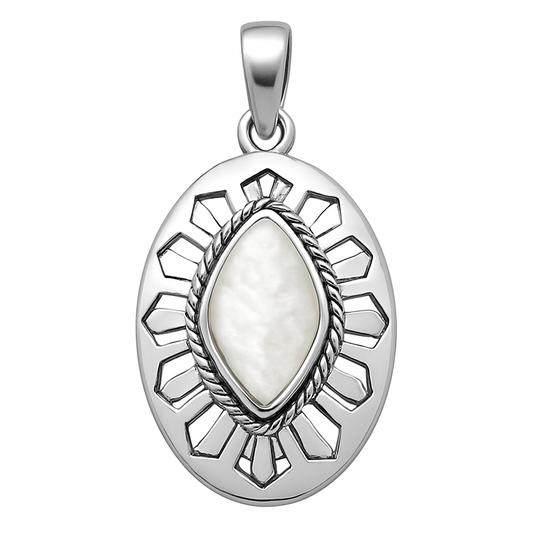 Mother of Pearl Southwest Style Pendant | New Earth Gifts
