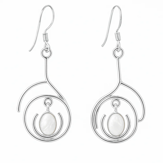 Sterling Mother of Pearl Dangle Earrings - New Earth Gifts and Beads