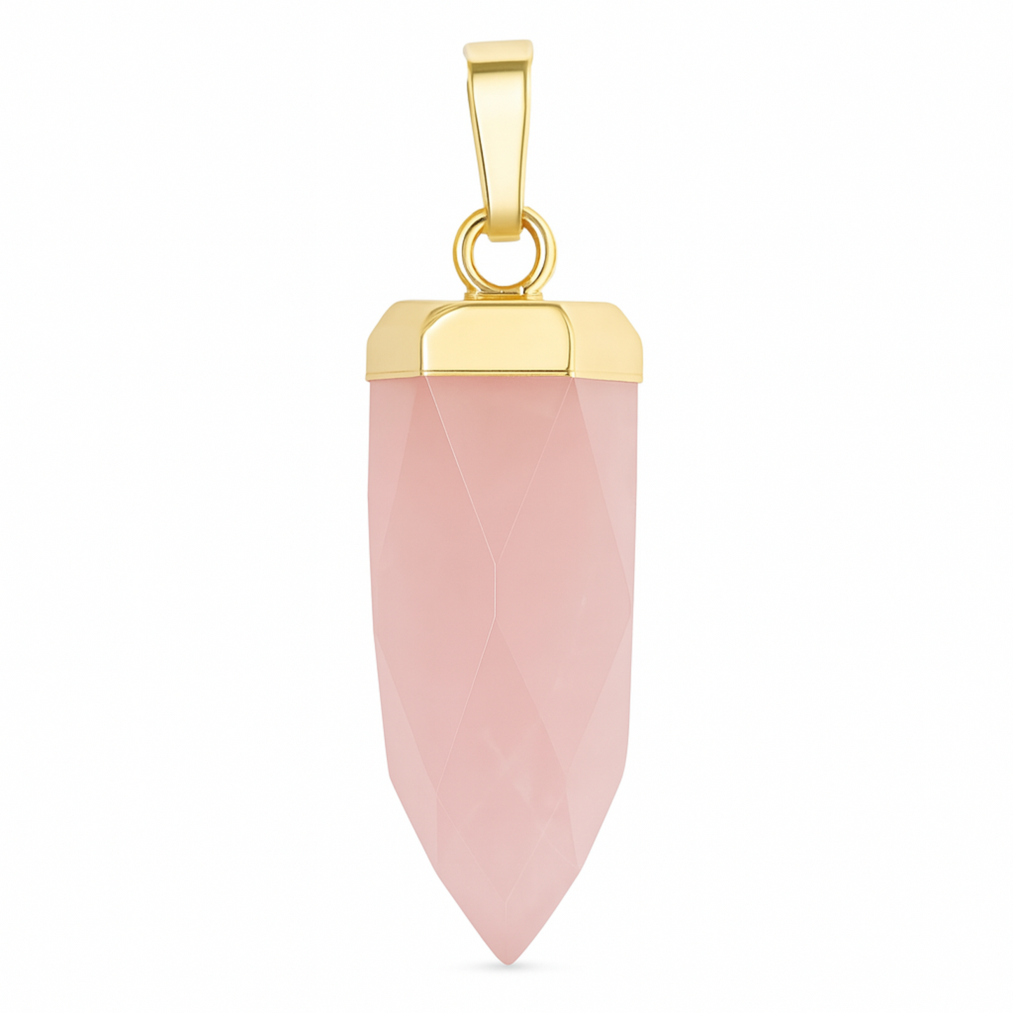 Faceted Rose Quartz Pendant - New Earth Gifts