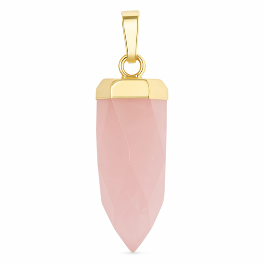 Faceted Rose Quartz Pendant - New Earth Gifts