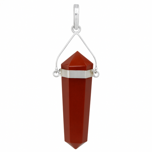 Red Jasper Double Terminated Point Pendant - New Earth Gifts