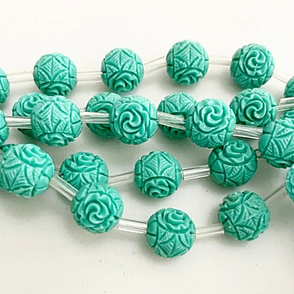 Rose Shape Acrylic Beads 25 Pcs - New Earth Gifts