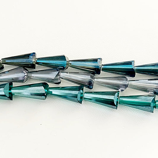 Crystal Faceted Tapered Spike Beads - New Earth Gifts and Beads