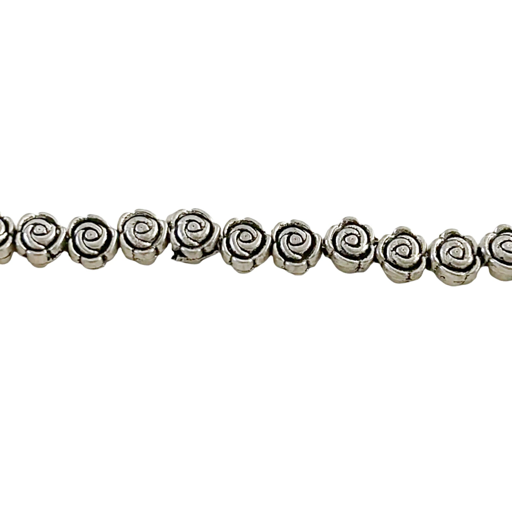 Zinc Alloy Double-Sided Carved Rose Beads - new earth gifts and beads