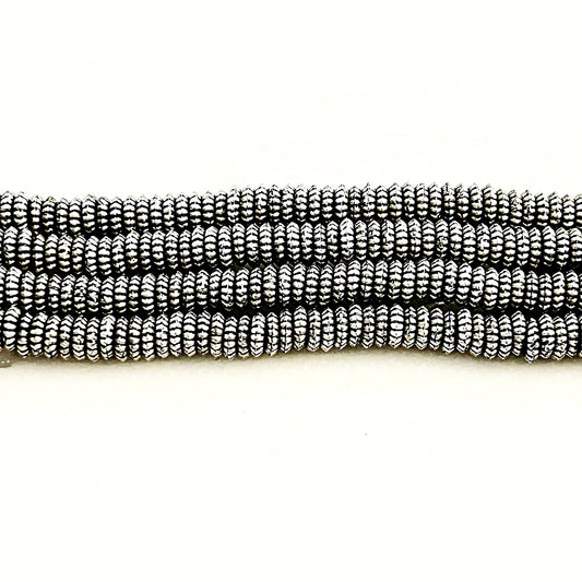 Zinc Alloy Etched Spacer Disc Beads - new earth gifts and beads