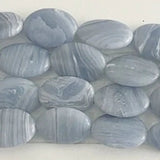 Agate blue lace oval beads - new earth gifts