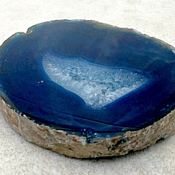 Natural Agate Thick Slab Blue Color - New Earth Gifts