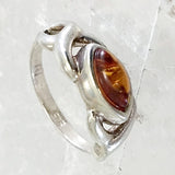 Baltic Amber Sterling Silver Marquis Ring | New Earth Gifts