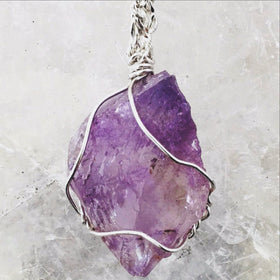 Ametrine Pendant Simple Wire Wrap - New Earth Gifts