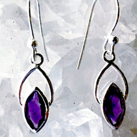 Sweetheart Amethyst Sterling Silver Earrings - New Earth Gifts