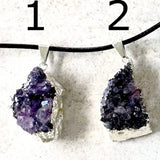 Amethyst Drusy Foil Wrap Pendants 35mm - New Earth Gifts