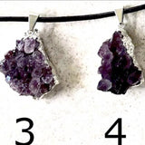 Amethyst Brazilian Drusy Foil Wrap Pendants 35mm - New Earth Gifts