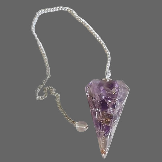Orgone Chakra Pendulum - Amethyst Crown Chakra