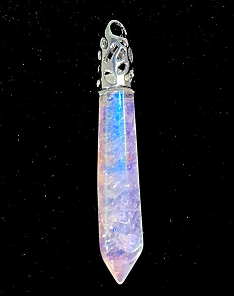 Angel Aura Quartz Pendant - Beautiful Iridescence | New Earth Gifts