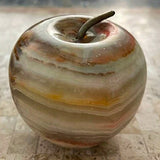 Onyx Apple Paperweight Multi Green Onyx - New Earth Gifts