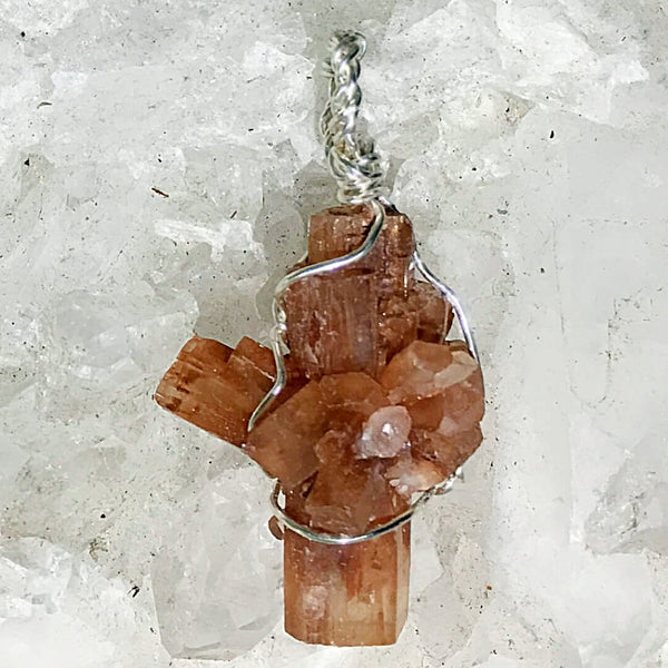 Aragonite Natural Cross Pendant | New Earth Gifts