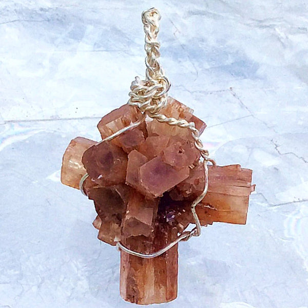 Aragonite Star Cross Pendant - New Earth Gifts