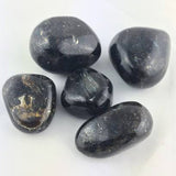 black onyx unpolished tumbled stone