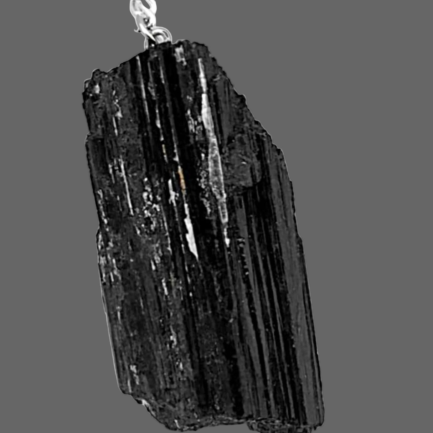 Black Tourmaline Pendulum - Rough Tourmaline - New Earth Gifts and Beads