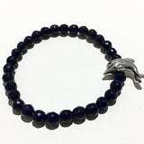 Gemstone Beaded Bracelet with Dolphin Charm - New Earth Gifts