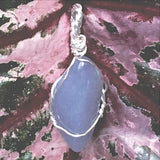 Chalcedony Free Form Wire Wrapped Pendant - New Earth Gifts