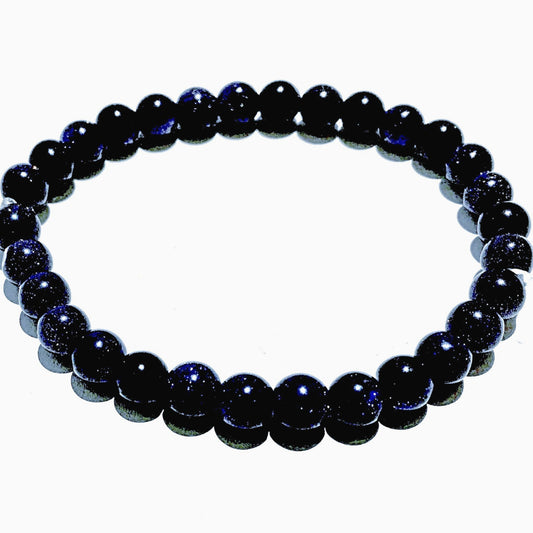 Blue Goldstone Power Bracelet for a New Beginning-6mm | New Earth Gifts