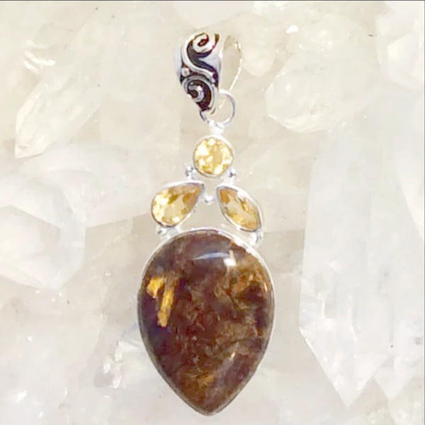 Bronzite Teardrop Pendant - New Earth Gifts