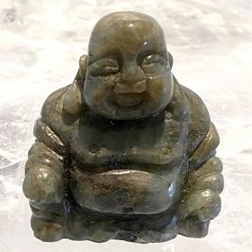 Happy Buddha Labradorite Carving - New Earth Gifts