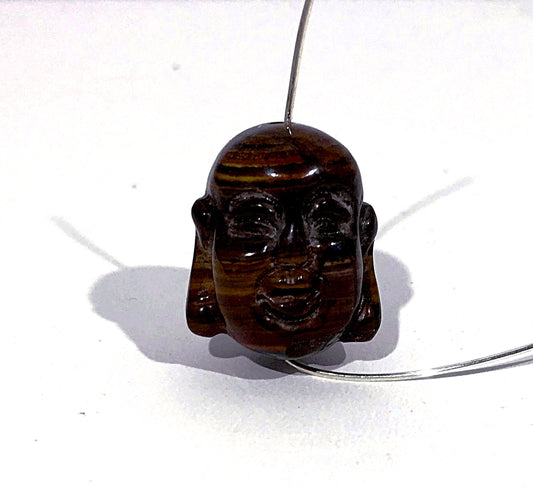 Buddha Face Bead - Genuine Tiger Eye | New Earth Gifts